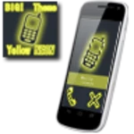 big! caller id theme neon yellow android application logo